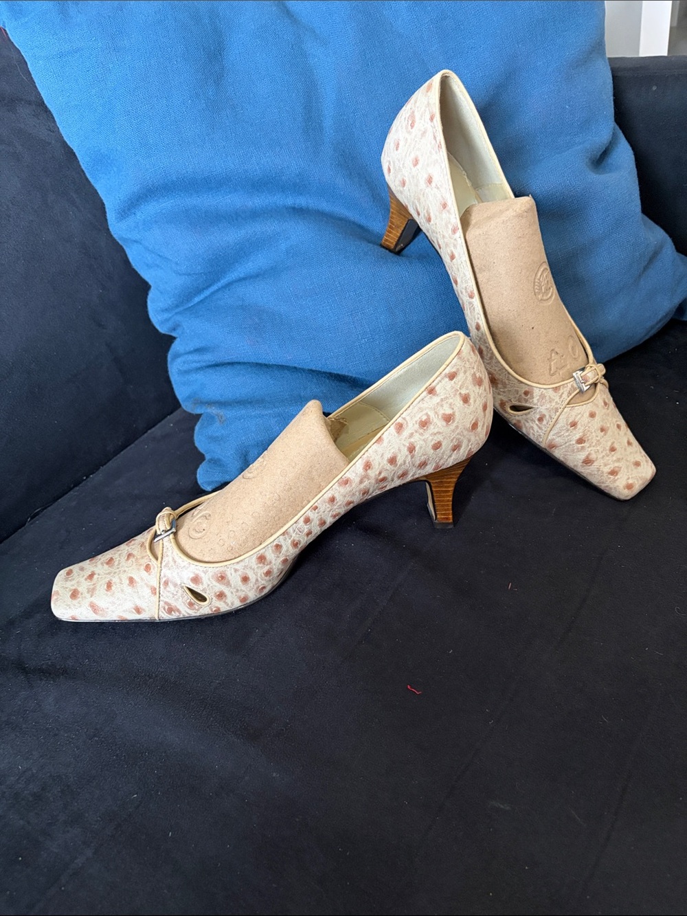 J.Renee Ostrich skin pumps